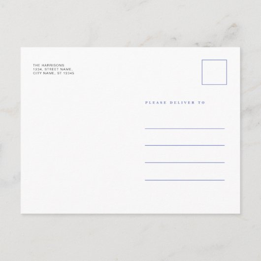 Waterverf Winter Snow Bird Jay Uitnodiging Briefkaart (Achterkant)