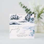 Waterverf Winter Snow Corporate Kerstfeest Kaart (Staand voorkant)