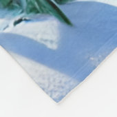 Waterverf Winter Snowfall Lake Mountains Natuur Fleece Deken (Hoek)