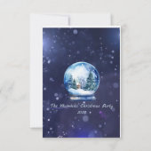 Waterverf Winter Snowglobe Kerstfeest Custom Kaart (Achterkant)