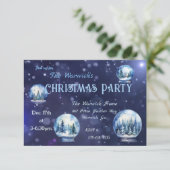 Waterverf Winter Snowglobe Kerstfeest Custom Kaart (Staand voorkant)