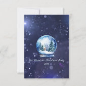 Waterverf Winter Snowglobe Kerstfeest Custom Kaart (Achterkant)