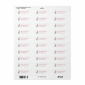 Waterverf Winter Snowman Return Address Etiket (Full Sheet)