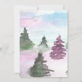 Waterverf Winter Tree Forest Baby shower Feestdagenkaart (Achterkant)
