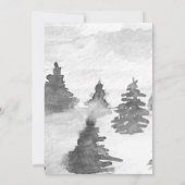 Waterverf Winter Tree Forest Boy Baby shower Kaart (Achterkant)