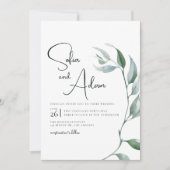 Waterverf Winter verlaat huwelijksfeest Kaart (Voorkant)