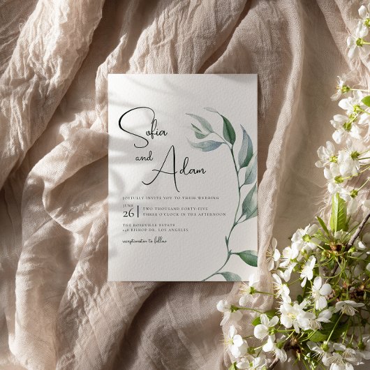 Waterverf Winter verlaat huwelijksfeest Kaart