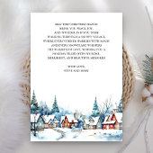 Waterverf Winter Village Foto Collage Kerstmis Feestdagenkaart