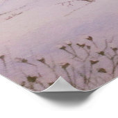 Waterverf Winter Village in Snow Kerstmis Poster (Hoek)