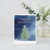 Waterverf Winter vreugdevolle festiviteiten Feestdagenkaart (Staand voorkant)