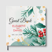 Waterverf Winter Wedding Guest Book – Elegant Gastenboek (Voorkant)