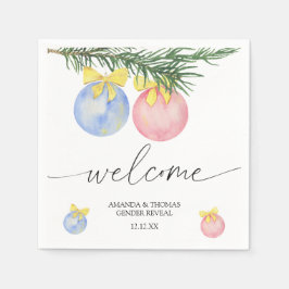 Waterverf Winter Welkomstsekse onthullen Servet