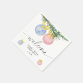 Waterverf Winter Welkomstsekse onthullen Servet (Hoek)