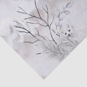 Waterverf Winter White Owl Snow Fox Pattern Tissuepapier (Detail)