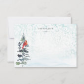 Waterverf Winter Wonderland Bedankkaart (Voorkant)