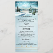 Waterverf Winter Wonderland Kerstmenu Menu (Voorkant)