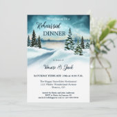 Waterverf Winter Wonderland Pine repetitie diner Kaart (Staand voorkant)