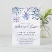 Waterverf Winter Wonderland repetitief diner Kaart (Staand voorkant)