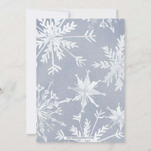 Waterverf Winter Wonderland repetitief diner Kaart (Achterkant)