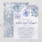 Waterverf Winter Wonderland repetitief diner Kaart (Voorkant / Achterkant)