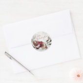 Waterverf Winter Wonderland Rustieke Kerst Ronde Sticker (Envelop)