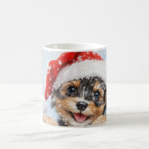 Waterverf Winter Wonderland Santa Puppy