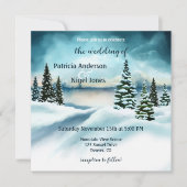Waterverf Winter Wonderland Weddenschap Kaart (Voorkant)