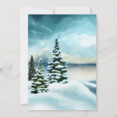 Waterverf Winter Wonderland Weddenschap Kaart (Achterkant)