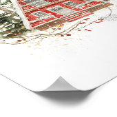 Waterverf Winter Woodland Chirtsmas Poster (Hoek)