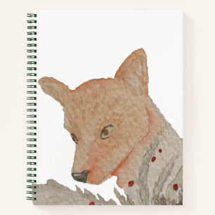 Waterverf Winter Woodland Fox Notitieboek