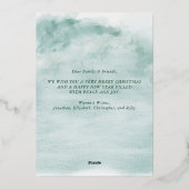 Waterverf Winter Woodland Kerstdeer Folie Feestdagenkaart (Achterkant)