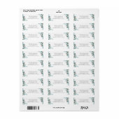 Waterverf Winter Wreath Return Address Etiket (Full Sheet)