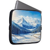waterverf winterachtergrond Electronics Bag Laptop Sleeve (Voorkant Rechts)