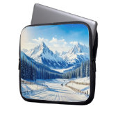 waterverf winterachtergrond Electronics Bag Laptop Sleeve (Voorkant Links)