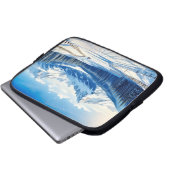 waterverf winterachtergrond Electronics Bag Laptop Sleeve (Voorkant onderkant)