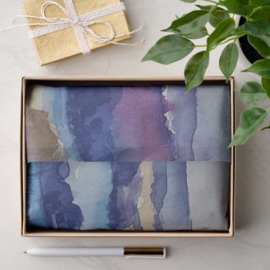 Waterverf winterbergen - losbladig weefselpapier tissuepapier (Geschenk)