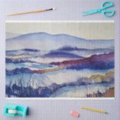 Waterverf winterbergen - losbladig weefselpapier tissuepapier (Craft)