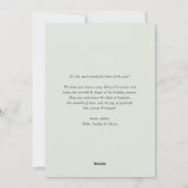 Waterverf Winterberry bonte bladeren Kerst Feestdagenkaart (Achterkant)