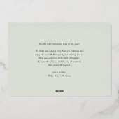 Waterverf Winterberry bonte bladeren Kerst Folie Feestdagenkaart (Achterkant)