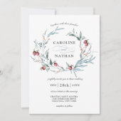 Waterverf winterbessen Botanische reuzenweduwen Kaart (Voorkant)