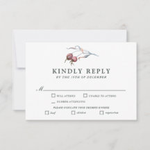 Waterverf winterbessen botanische RSVP-bomen