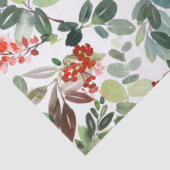 Waterverf Winterbessen & Groene Kerstmis Tissuepapier (Detail)