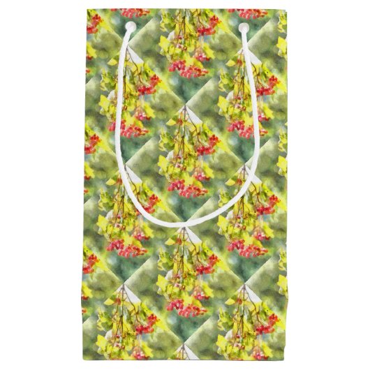 Waterverf winterbessen klein cadeauzakje (Voorkant)