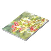 Waterverf winterbessen notitieblok (Linkerzijde)