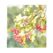 Waterverf winterbessen notitieblok (Voorkant)