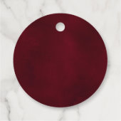 Waterverf Winterbessen Pine Kerstbruiloft Bedankjes Labels (Achterkant)