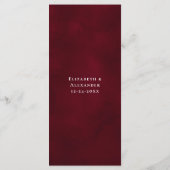 Waterverf Winterbessen Pine Kerstbruiloft Menu (Achterkant)