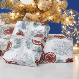 Waterverf Winterblad Cadeaupapier