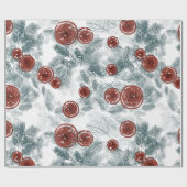 Waterverf Winterblad Cadeaupapier (Vlak)