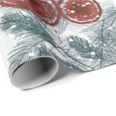 Waterverf Winterblad Cadeaupapier (Rol Hoek)